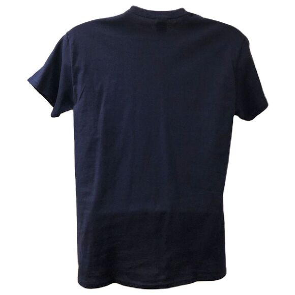 Gildan Heavy Cotton Navy Blue Graphic T-shirt Men's Unisex Novelty Medium - Picture 3 of 8